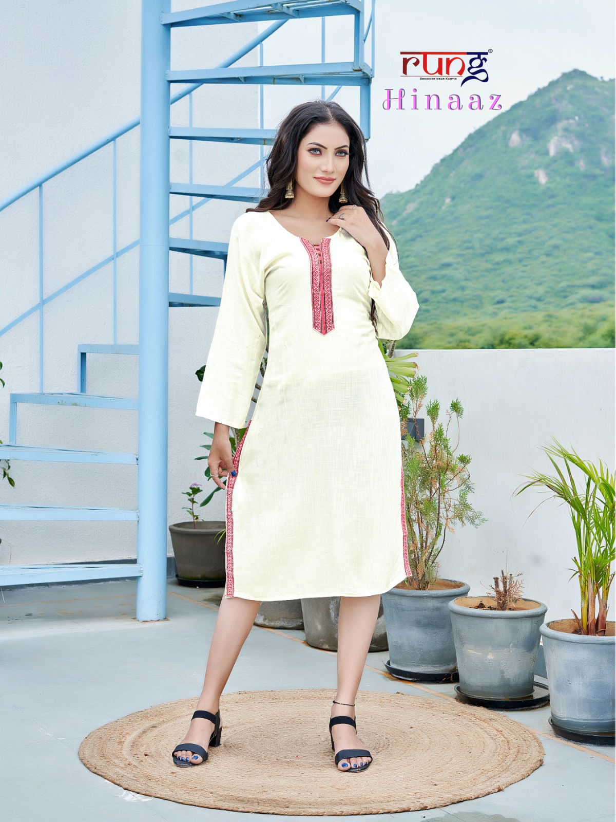 Hinaz By Rung Rayon Designer Kurtis Catalog